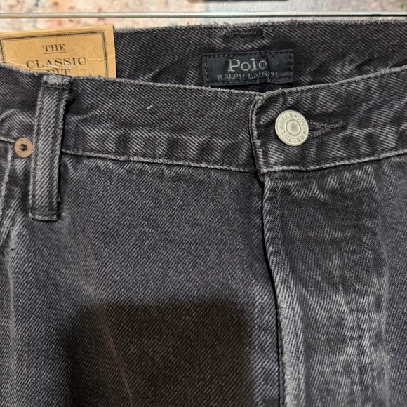 Polo by Ralph Lauren Relaxed Fit Black Jeans embroidered stitching - Picture 9 of 9